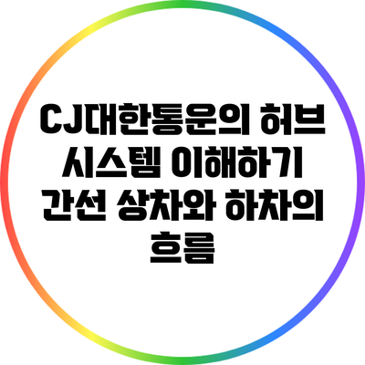 CJ대한통운의 허브 시스템 이해하기: 간선 상차와 하차의 흐름