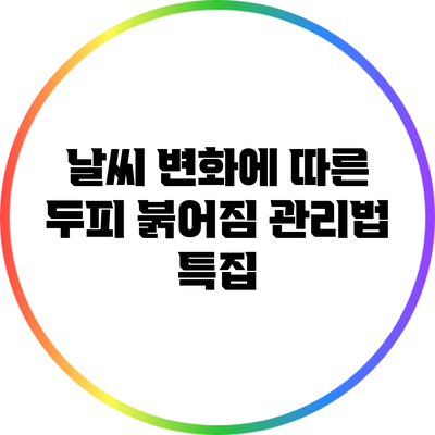 날씨 변화에 따른 두피 붉어짐 관리법 특집