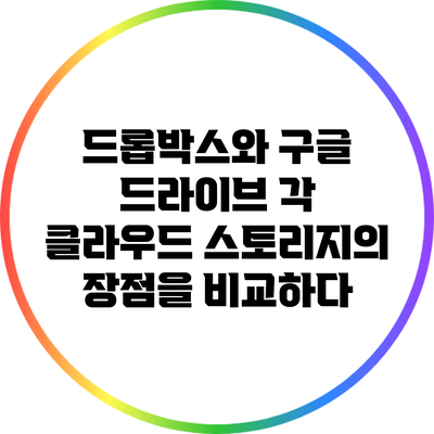 드롭박스와 구글 드라이브: 각 클라우드 스토리지의 장점을 비교하다