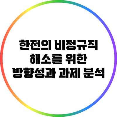 한전의 비정규직 해소를 위한 방향성과 과제 분석