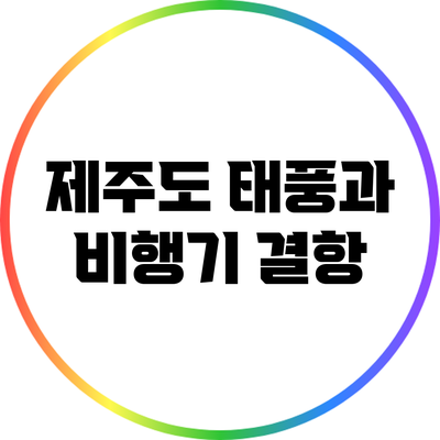 제주도 태풍과 비행기 결항