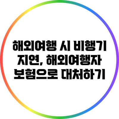 해외여행 시 비행기 지연, 해외여행자 보험으로 대처하기